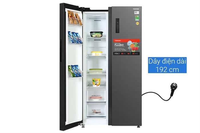 Tủ Lạnh Side By Side Toshiba Inverter 555 Lít GR-RS696WI-PMV(60)-AG